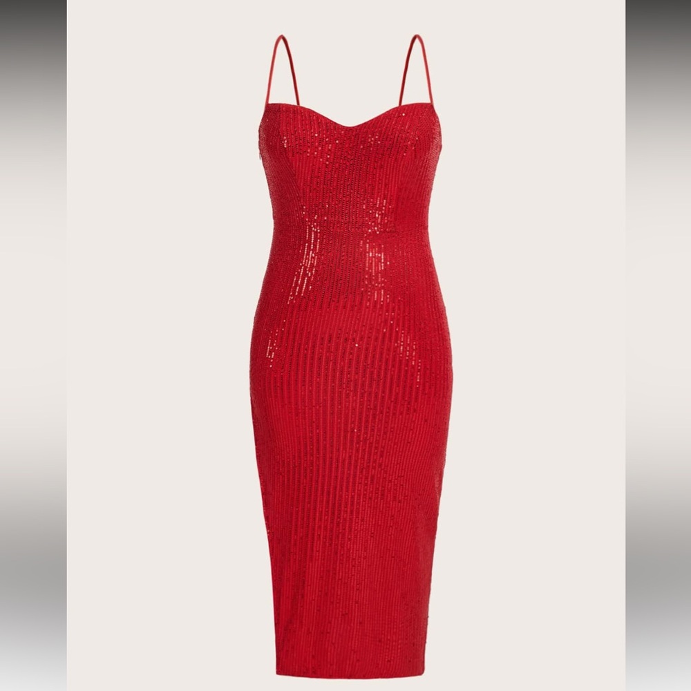 Red Sequin Dress